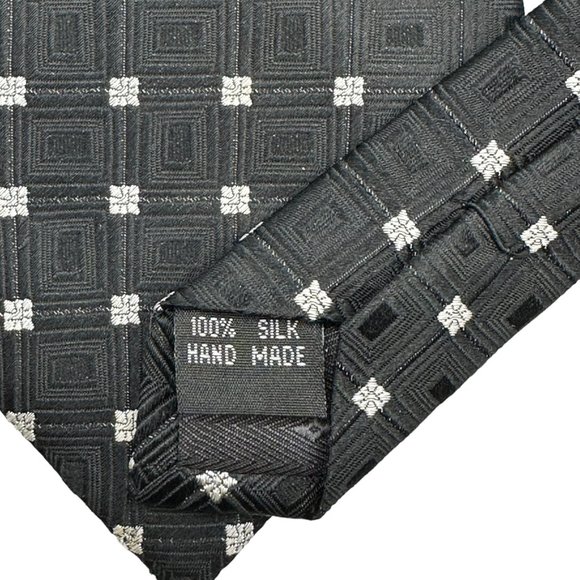 Stacy Adams Neck Tie Mens 100% Silk Handmade Geometric Business Office - Picture 7 of 7